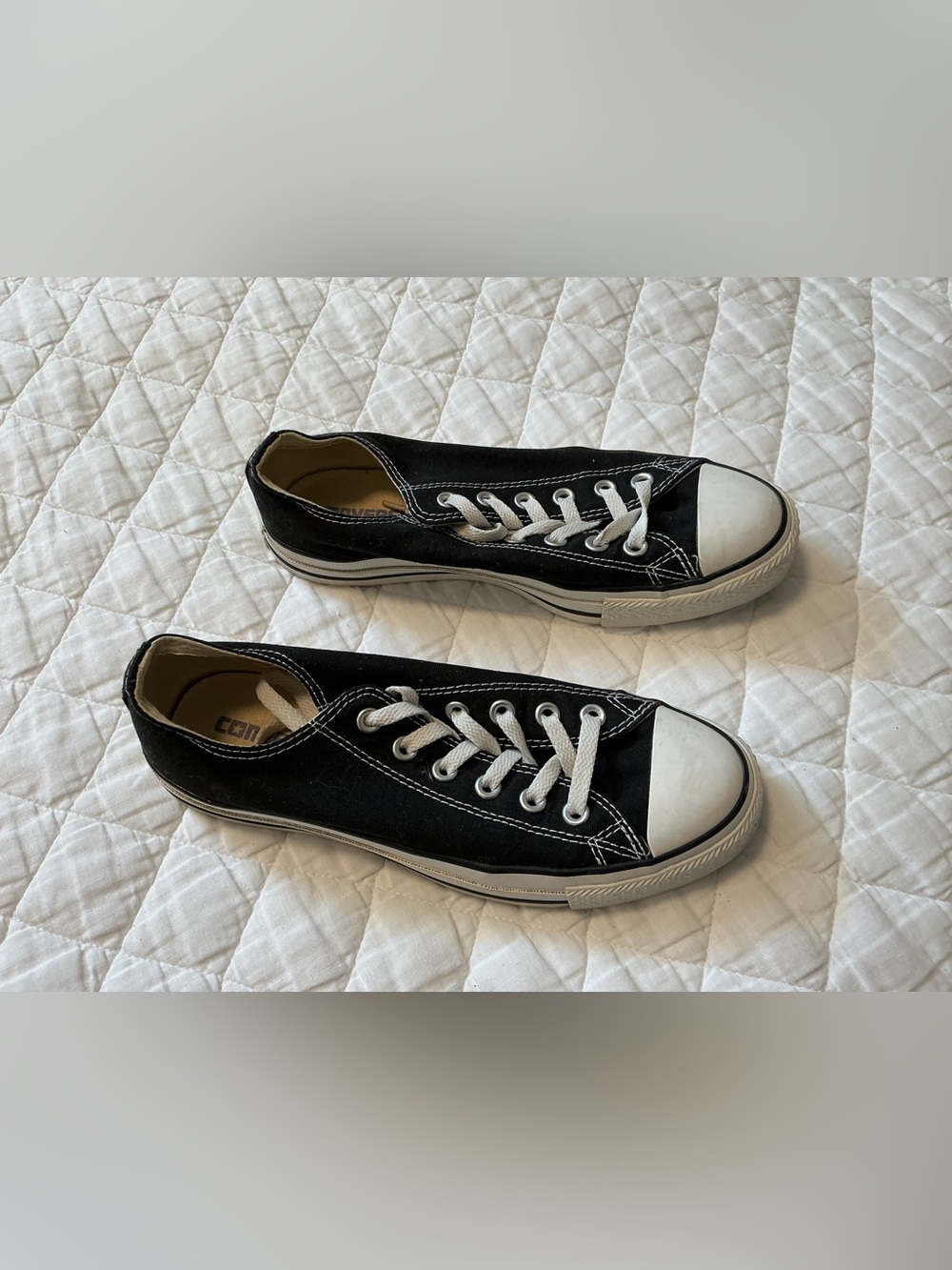 Classic Black Converse Sneakers - Low Top size 9